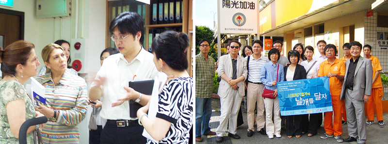 國外團體參訪陽光,了解陽服務模式與陽光事業體經營方式。